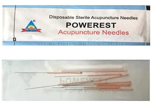 SINAGAR SINAGAR PCS-PINPAI ACUPUNCTURE COPPER NEEDLE - 10 NEEDLE 1 TUBE ( PACK OF 100 NEEDLE ) (0.25 X 13 MM ( 0.5 CHUN ))