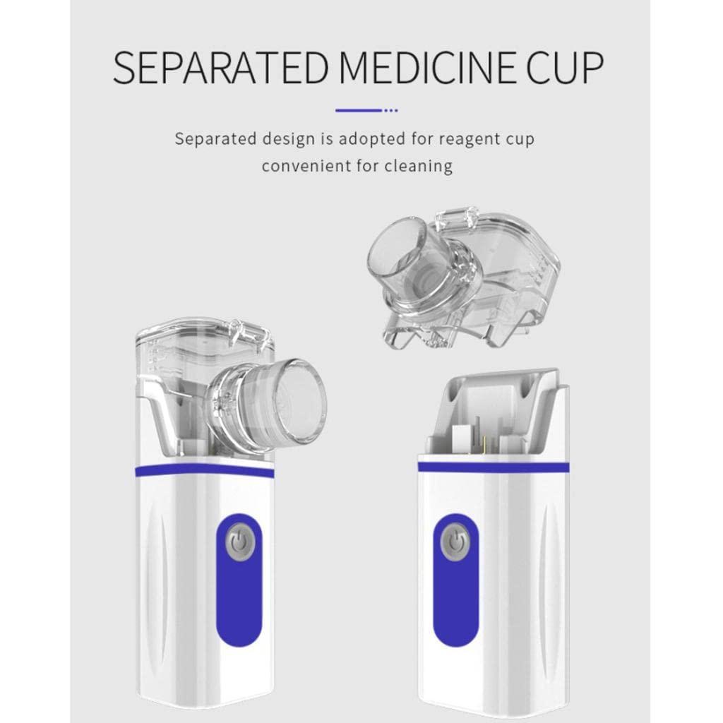 LICHTS LICHTS Handheld Portable Nebulizer Inhaler Ultrasonic Nebuliser Strong Mist Blue