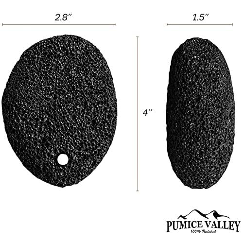 Pumice Valley Black : Pumice Valley - Natural Lava Pumice Stone Black - Callus Remover for Feet Heels and Palm - Pedicure Exfoliation Tool - Remover Toxins - Corn Remover for Foot - Dry Dead Skin Scrub - Health Foot Care