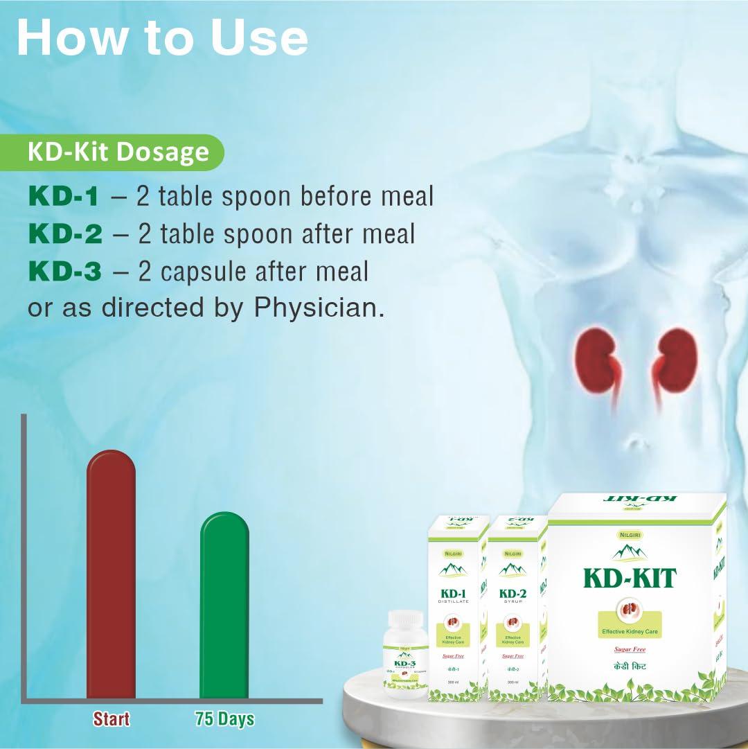 Drugs Laboratories KD KIT for Effective Kidney Care | Complete Kidney Care Kit | Kidney Support Ayurvedic Health Supplement