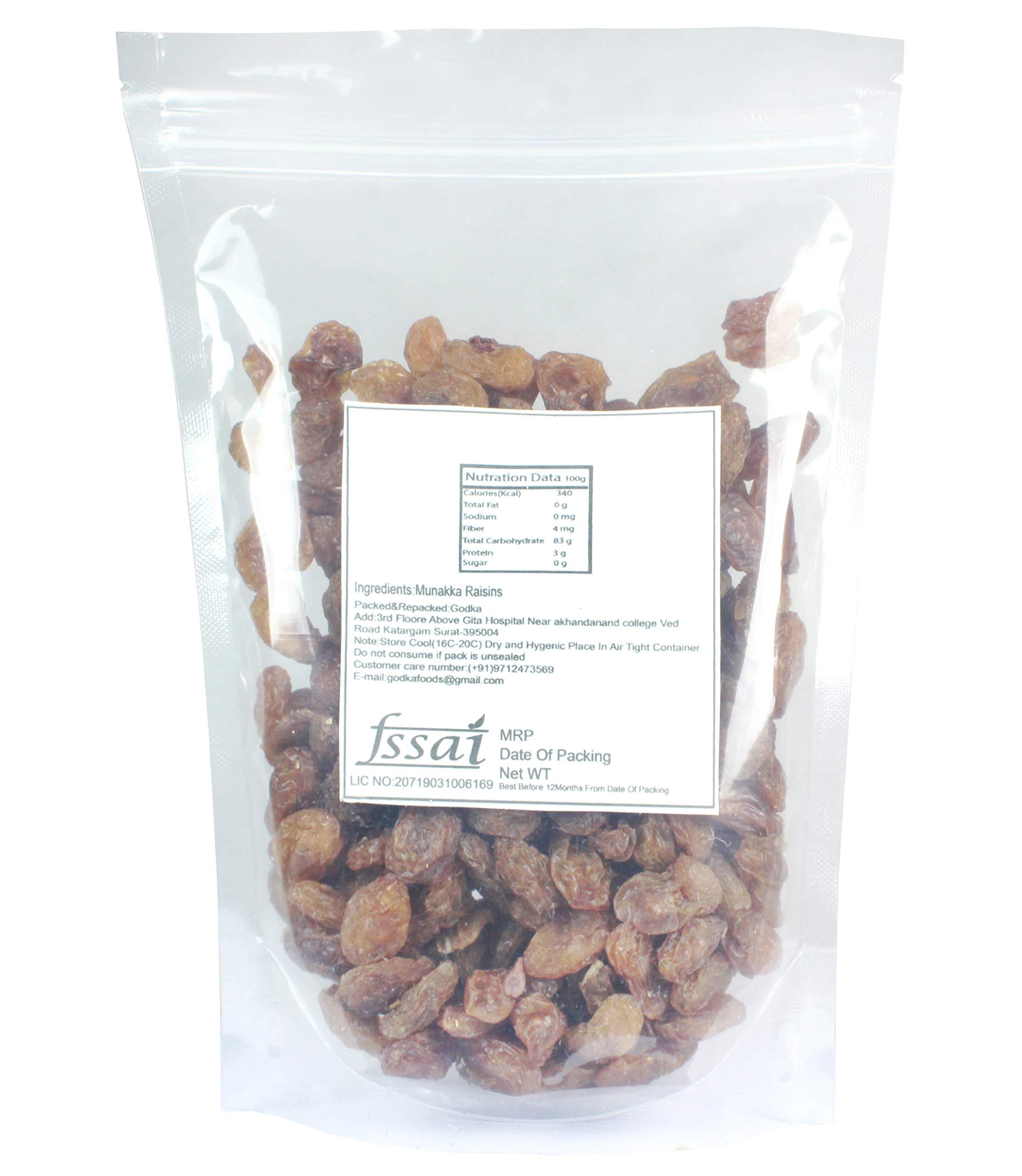 GODKA Godka Munnaka Raisins with Seed/Large Size Raisins/Munaka Raisins,250g