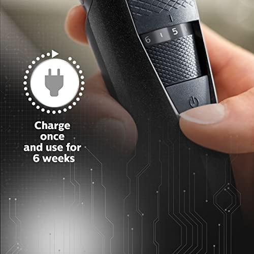 PHILIPS PHILIPS BT3241/15 Smart Beard Trimmer - Power adapt technology for precise trimming for Men- 20 settings; 90 min run time with Quick Charge, Grey and Black