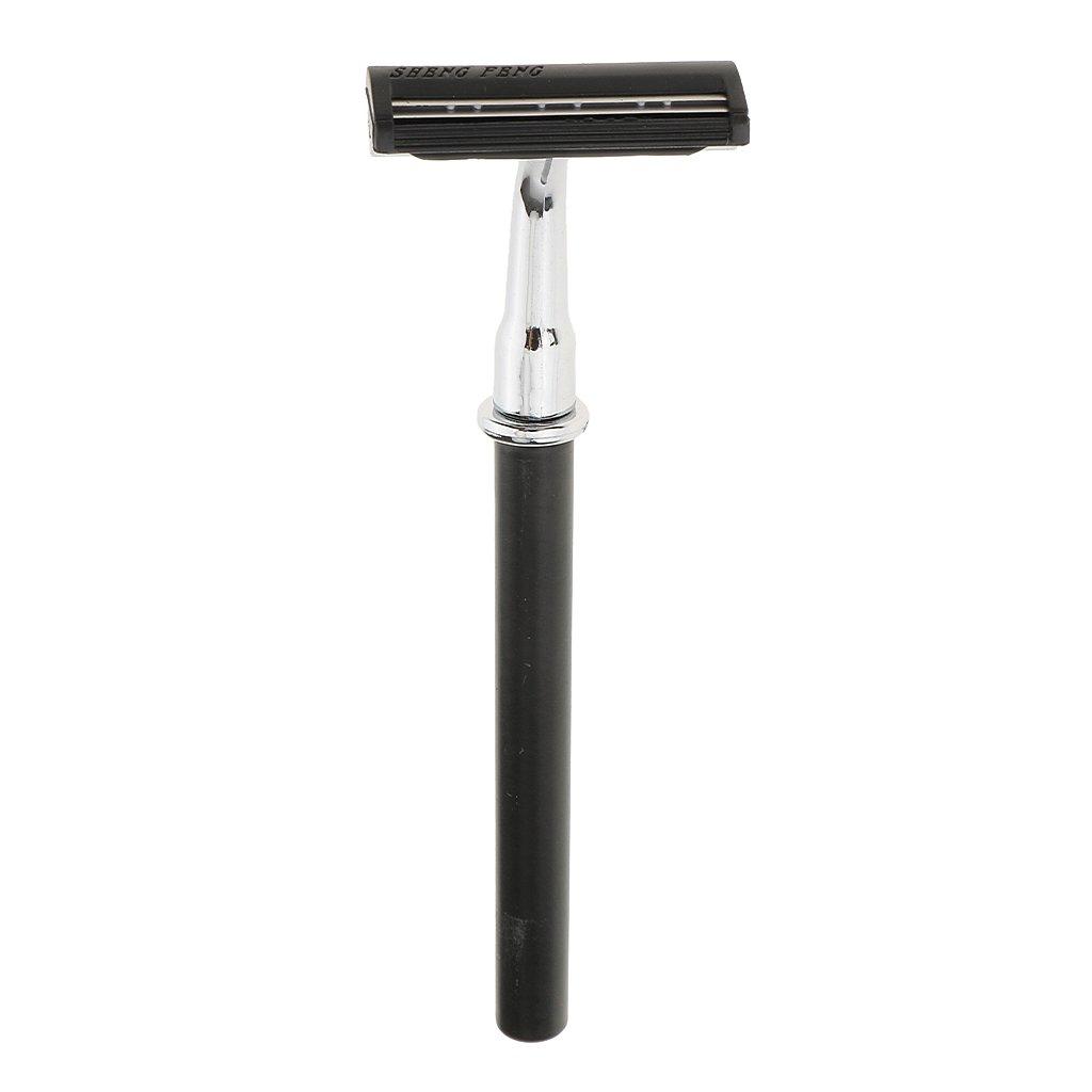 LICHTS LICHTS Anself 5 in 1 Men\'s Manual Razor Set Stainess Steel Stand Holder Wet Shaving Beard Razor Shaving Brush Bowl