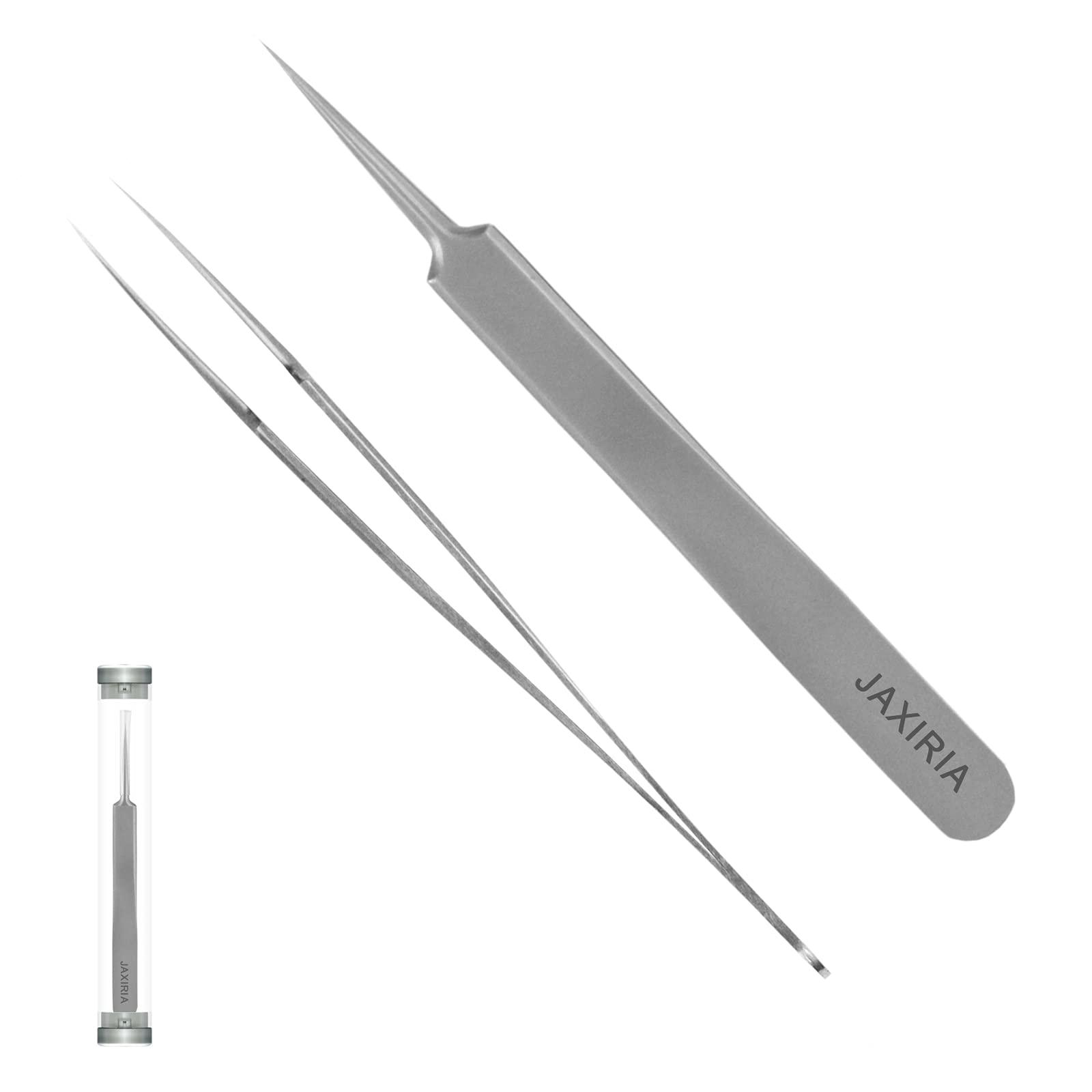 MUZE MUZE Professional Facial Milia Removal and Whitehead Pointed Tweezers - Precision Sharp Needle Nose Tool for Blackhead ,Pimple Popper & Fat Particles Remover - Zit and Pimple Acne Removal