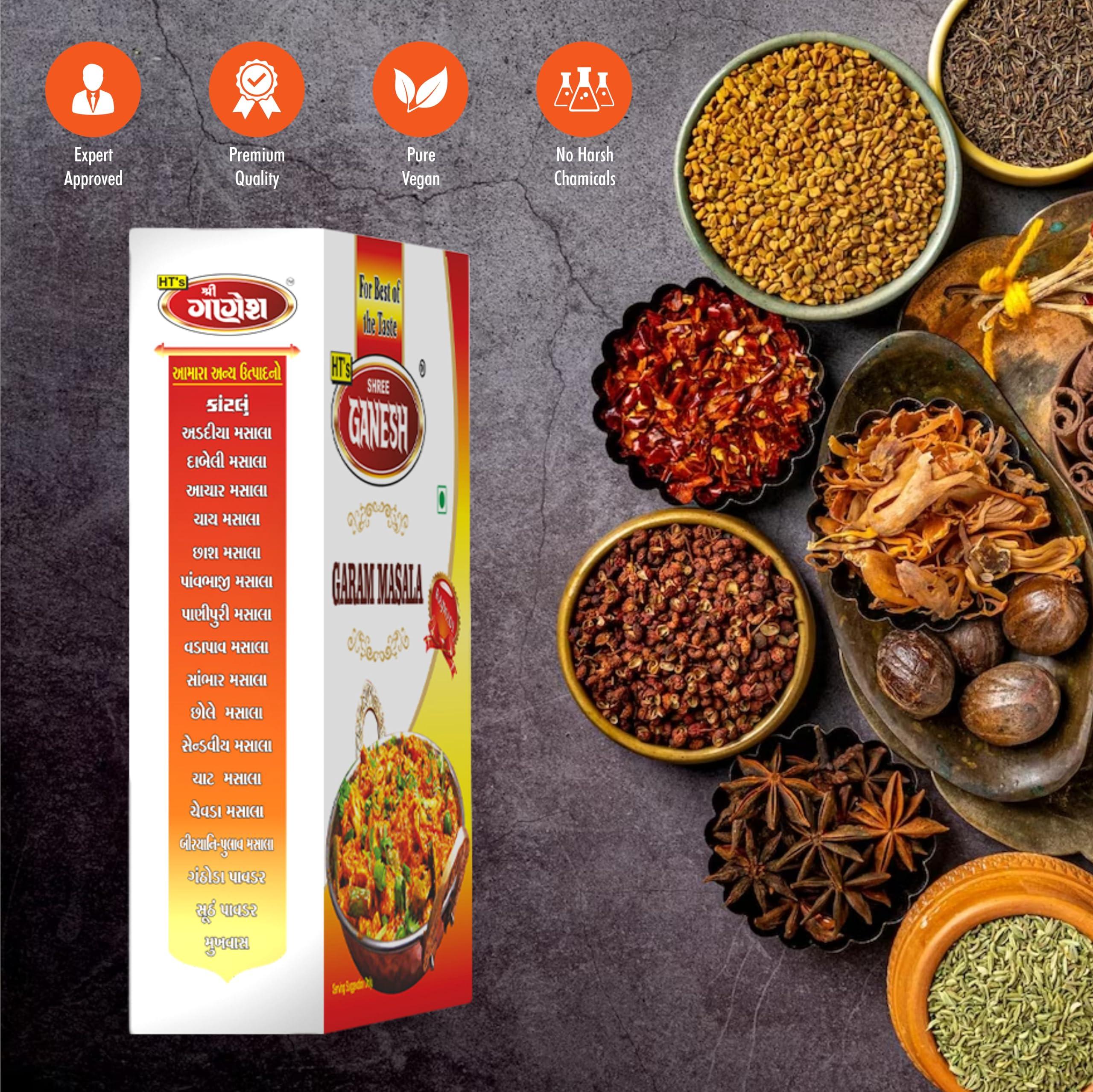 SHREE GANESH HT\'S SHREE GANESH GARAM MASALA (100 Gram) x 2 Packs