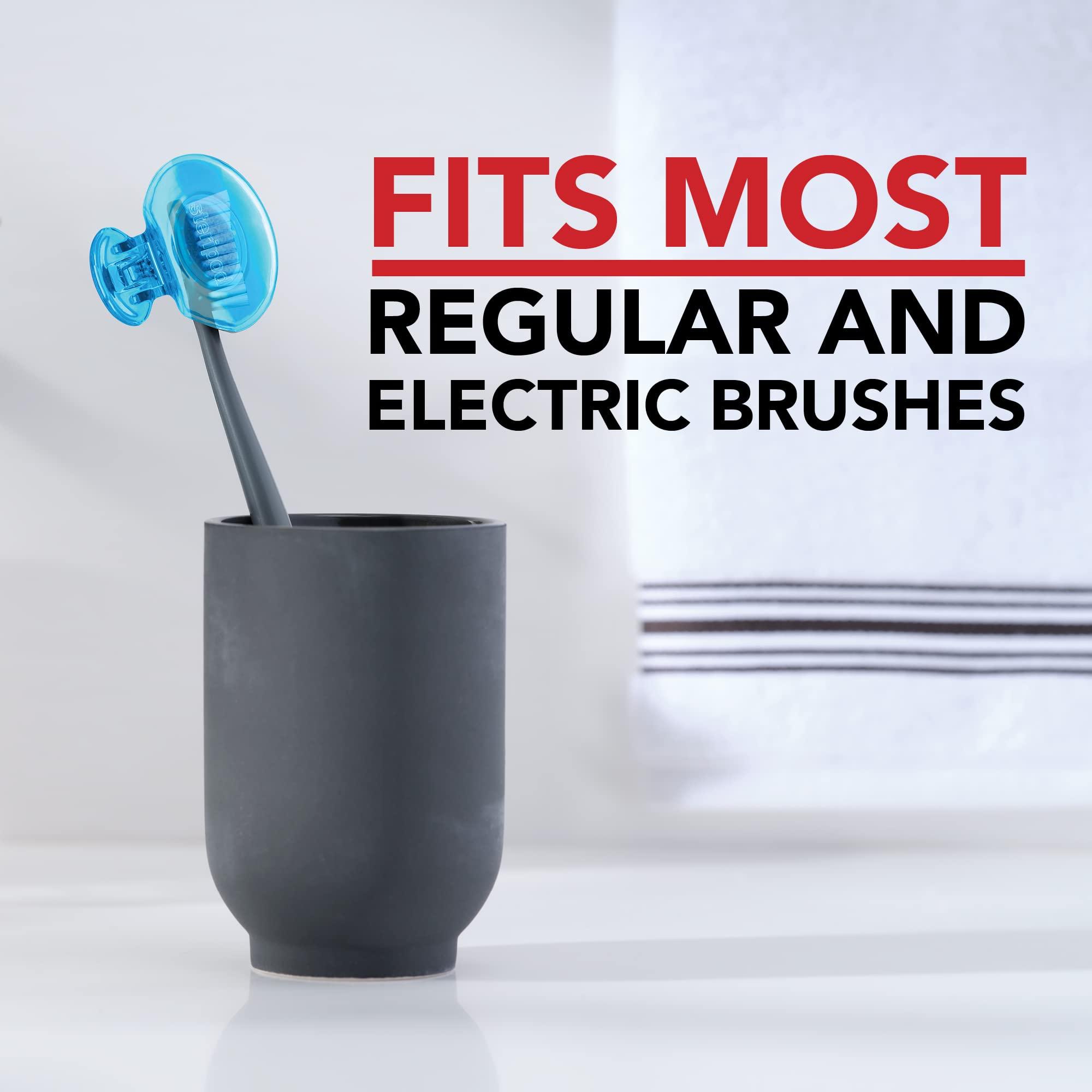 Steripod Steripod Clip-On Toothbrush Protector, Green and Blue, 2 Count