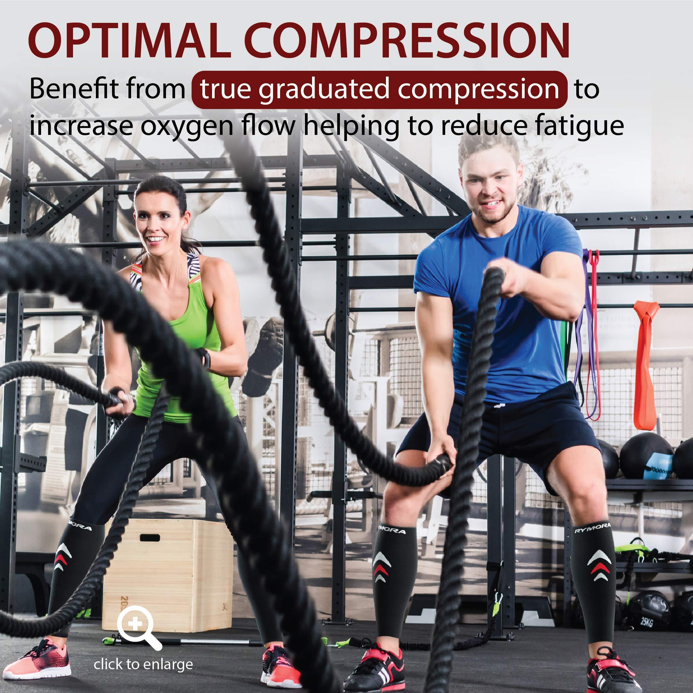 Rymora Rymora Calf Compression Sleeves Men Women Shin Splints Running (Pair Purple) (XL)