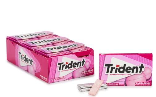 Generic Trident Sugar Free Gum Bubble gum Flavour (18 Sticks, Pack of 12)