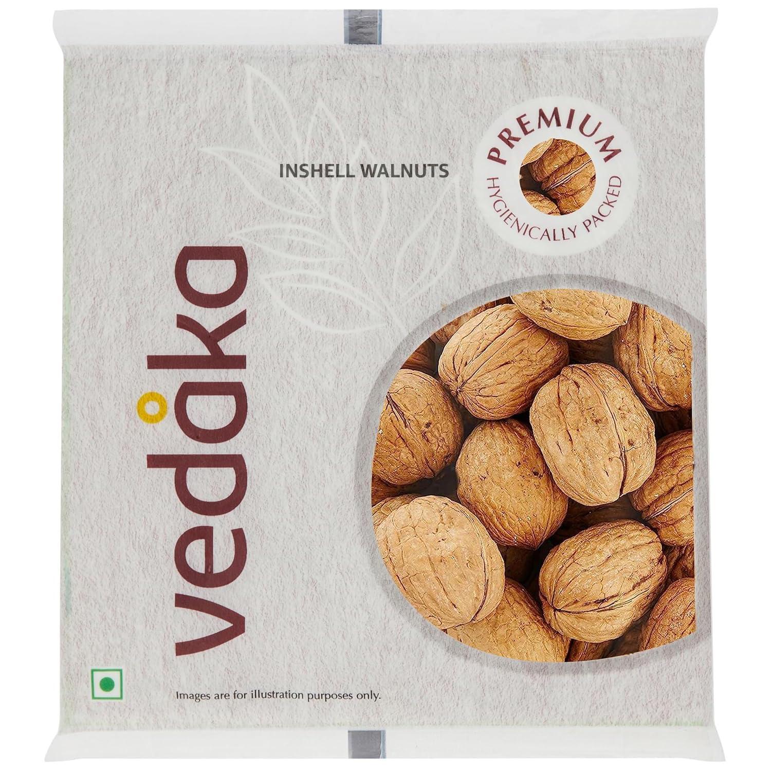Vedaka Amazon Brand - Vedaka Premium Inshell Walnuts, 1kg (500gm x 2)