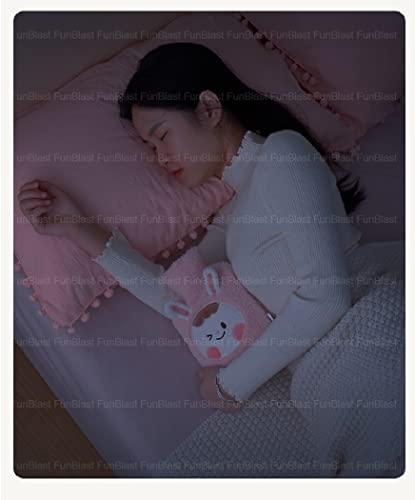 FunBlast FunBlast Hot Water Bag with Soft Cover for Pain Relief – Heating Pad Hot Water Bottle & Rubber Bottle for Hot Water Bag for Pain Relief, Bottle, Pain Relief Pad Heating Bag - 1000 ML (Navyblue)