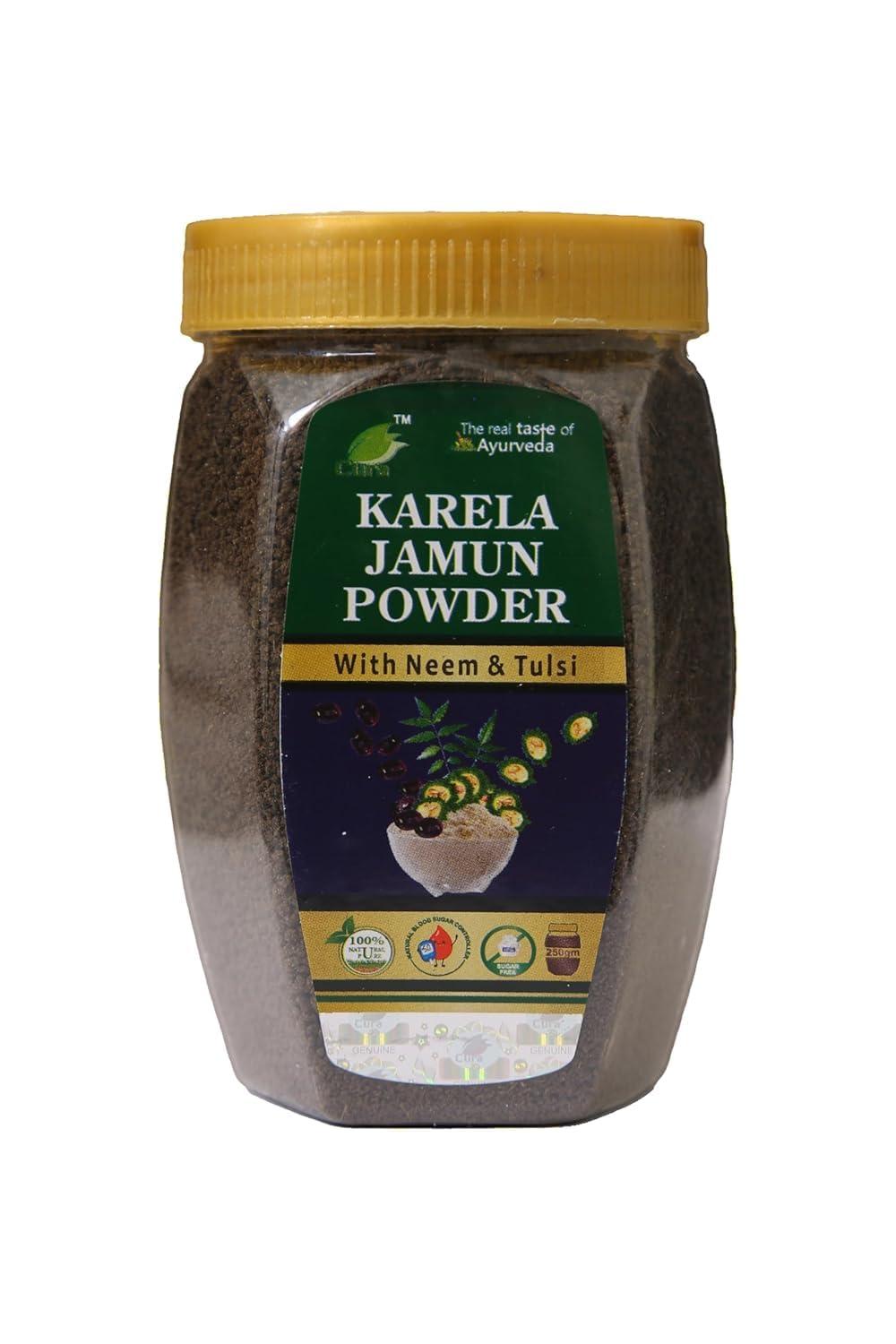 Cura Mahaveer Cura Mahaveer Karela Jamun Powder With Neem & Tulsi 250gm Pack of 2
