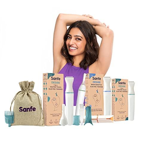 Sanfe Sanfe Desire Facial Precision Electric Trimmer for Perfect eyebrows | Sleek & Flexible hold | Anti Slip Grip | Designed for Shaping Brows | Easy & Safe | Upto 2 hours running time