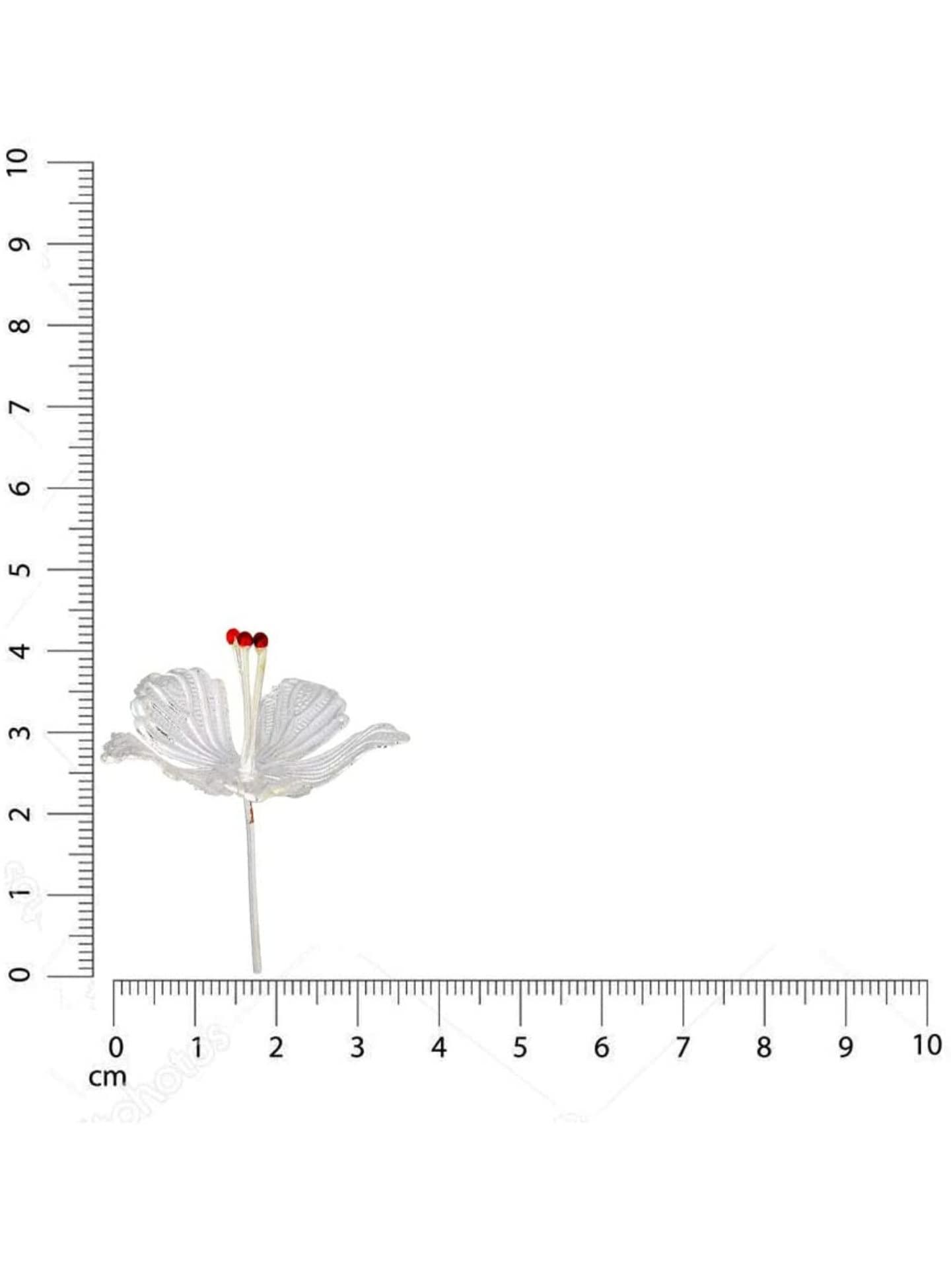 Generic Valuepoint Pure Silver Jaswanti Phool/Flower for Puja (3 Grams)