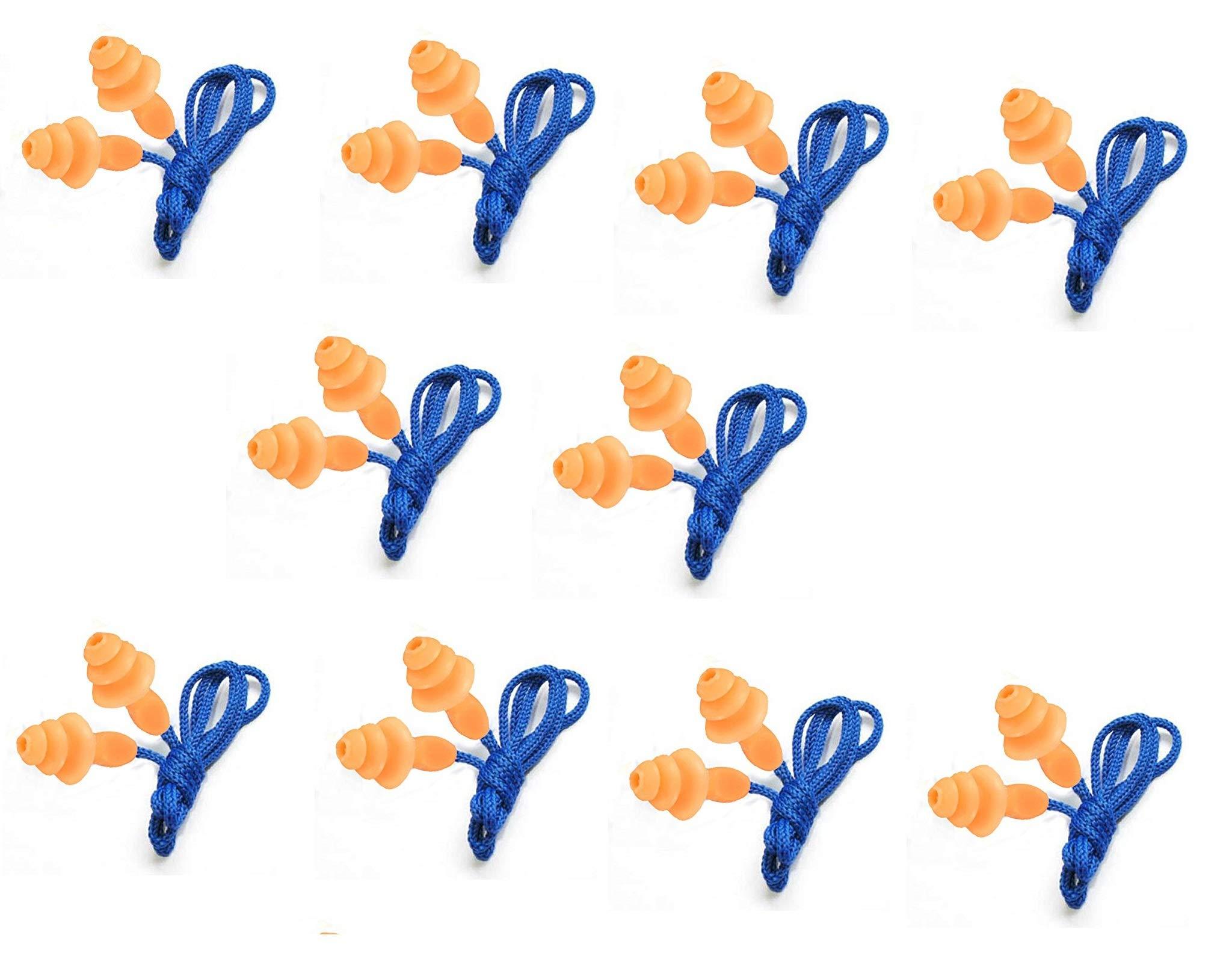 3M 3M 1270 Corded Reusable Noise Reduction Earplug (Pack of 10) by Rajvir International