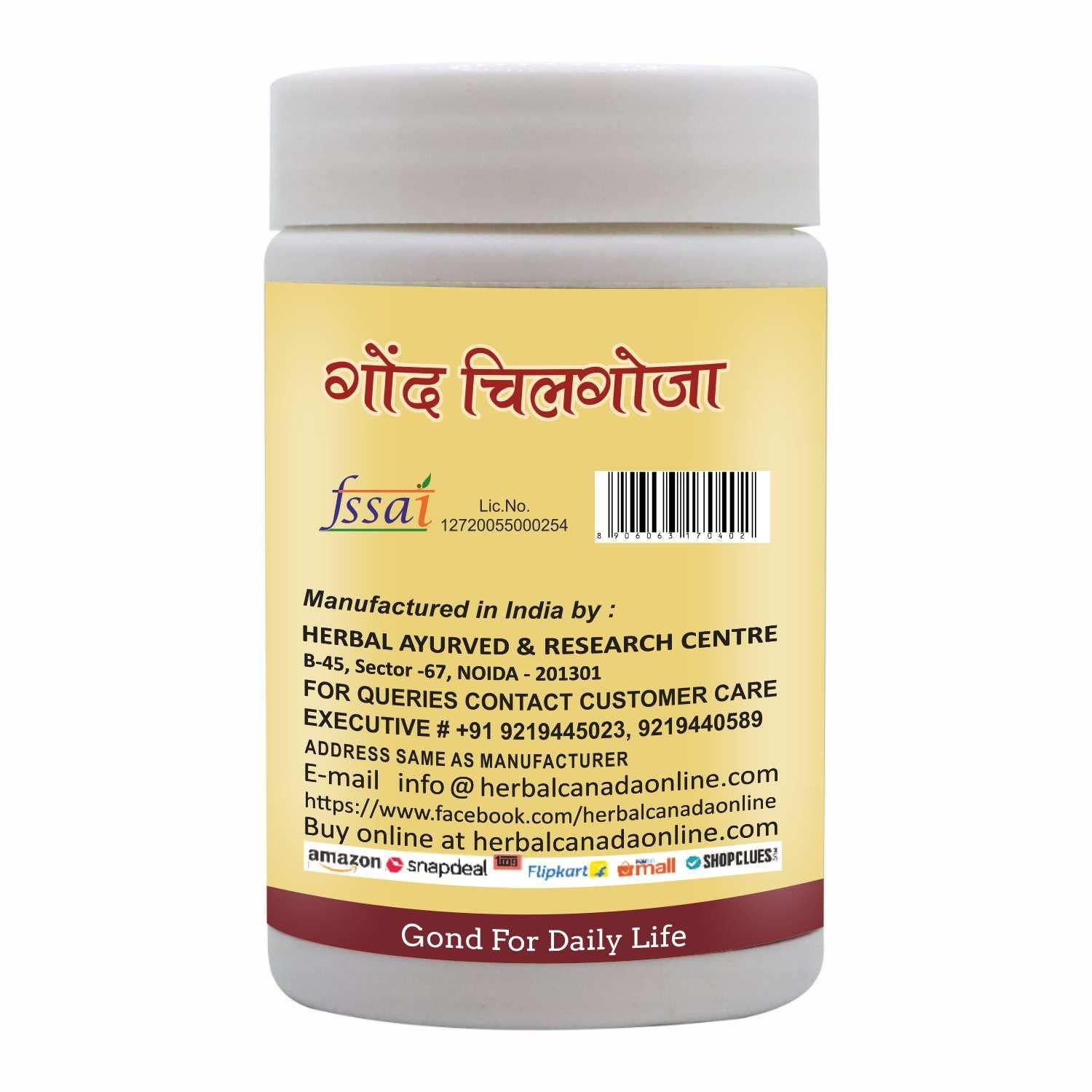 Harc Herbal Canada Harc Herbal Canada Health Choice Gond Chilgoza|A Natural Product,With The Goodness Of Chilgoza(Pine Nuts)|100G + 20G Extra-Pack Of 1