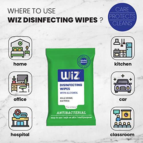 wiz LIQUID SOAP Wiz Antibacterial Easy to Use Safe on Skin Multipurpose 30 Pulls Disinfecting Wipes Assorted Super Value Pack of 10
