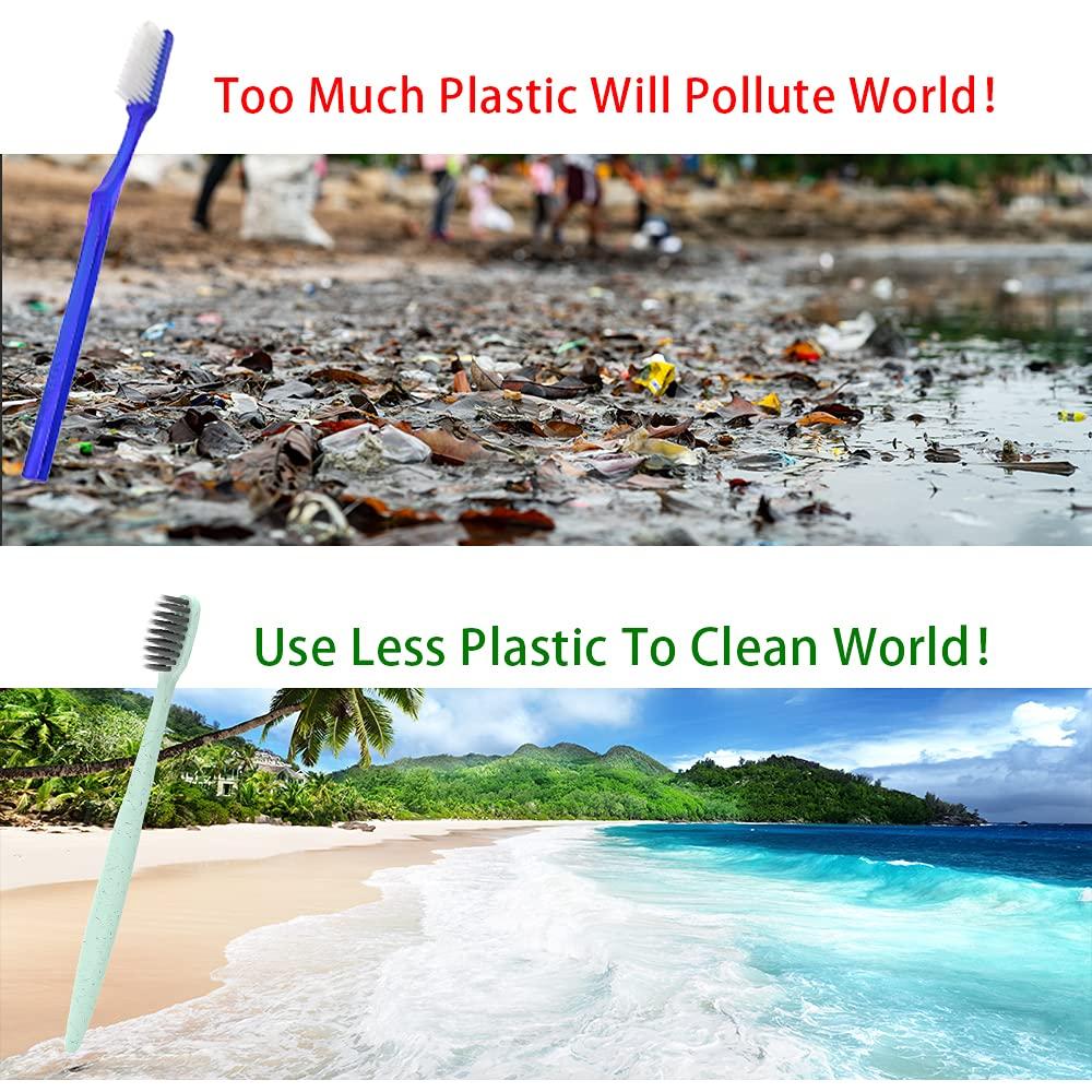 DR.PERFECT DR.PERFECT Prepasted Wheat Charcoal Toothbrush Individually Wrapped with Sealed Paper Bag Pack of 24 (24)