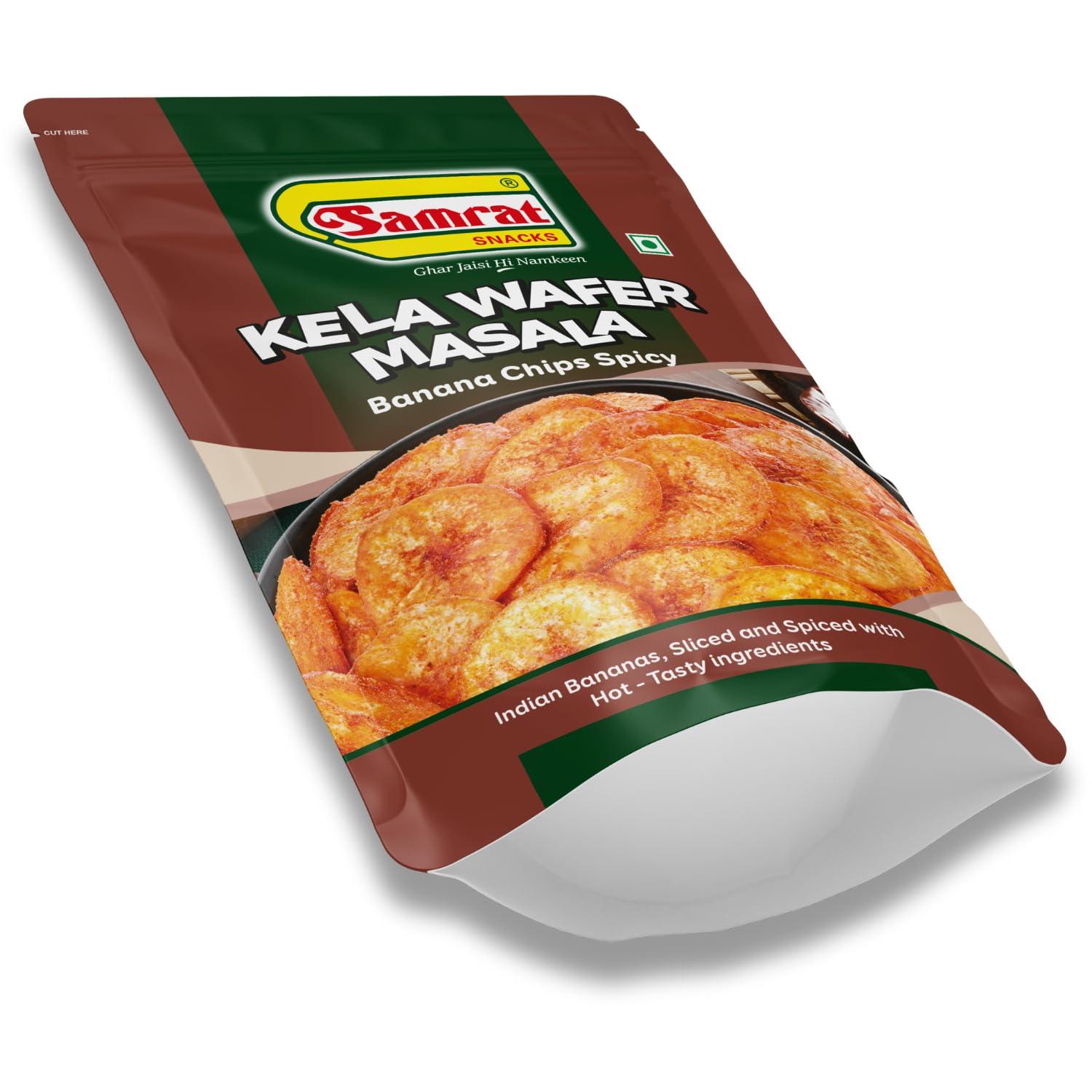 SAMRAT Samrat | Kela Wafer Masala Banana Chips | A Flavorful Snack for Every Craving | 400g |
