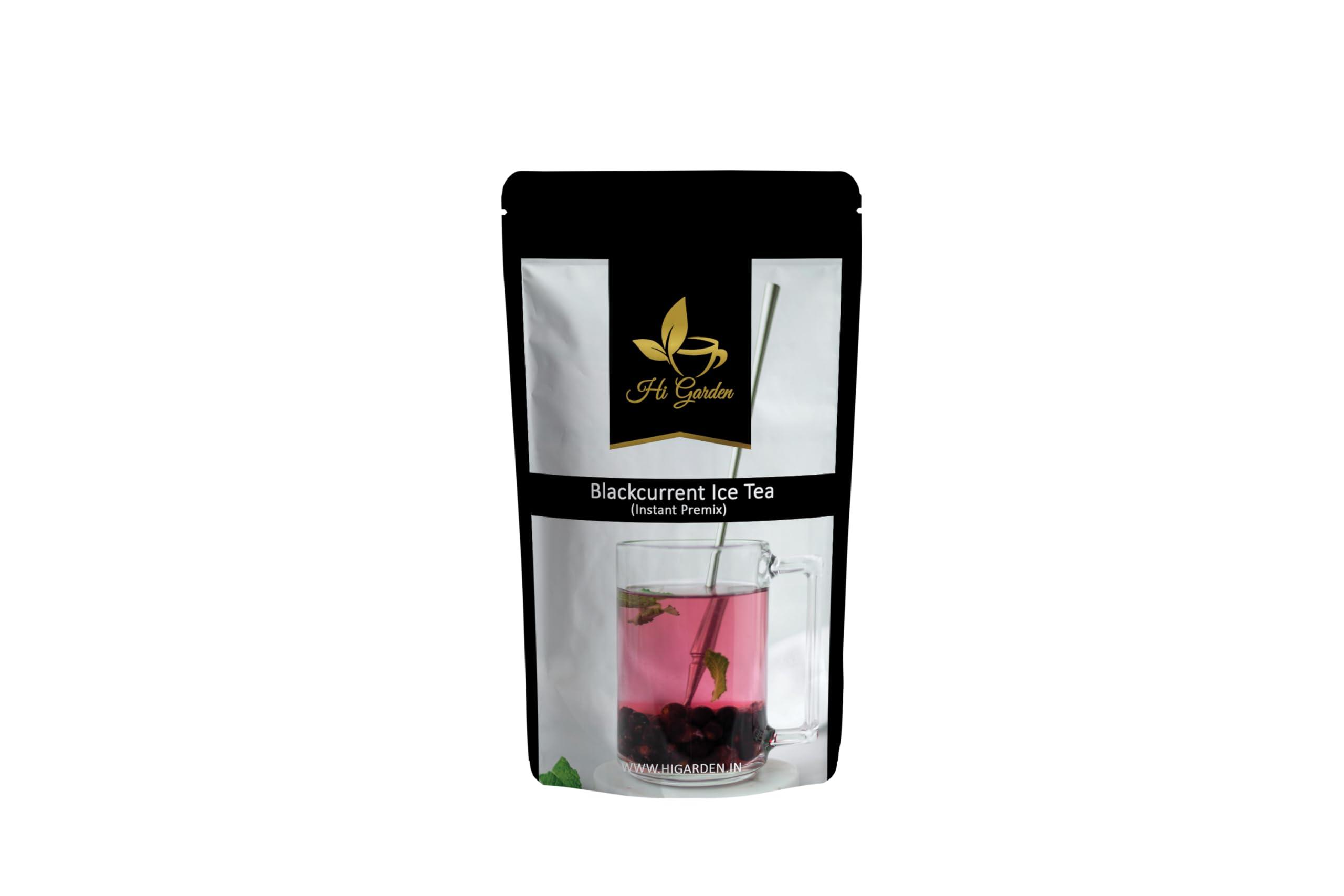 Hi garden Hi garden Black current Tea Instant Premix Ice Tea Powder, Ready to Drink Iced Tea, Summer Drink Refreshing (Black current, 150 gram)