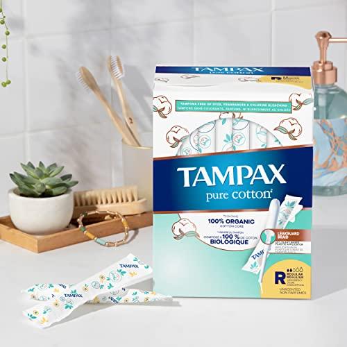 Tampax TAMPAX Pure 100% Organic Cotton Core Super Absorbency Tampons - 24 ct