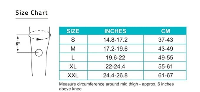 SMIC SMIC Stretchable Compression Knee Cap (MEDIUM) Skin Colour | For Knee Support | Knee Sleeve Brace for Running | Tennis | Football | Joint Pain Relief | Arthritis and Injury- (1 Pair) for Men & Women