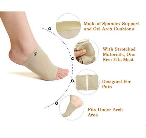 Kshavi ®Kshavi Arch Support Sock with Comfort Gel Pad, Arch Brace for Flat Feet,Plantar Fasciitis Sleeves Shoe Insert Insole, Helps Foot Pain Relief for Unisex