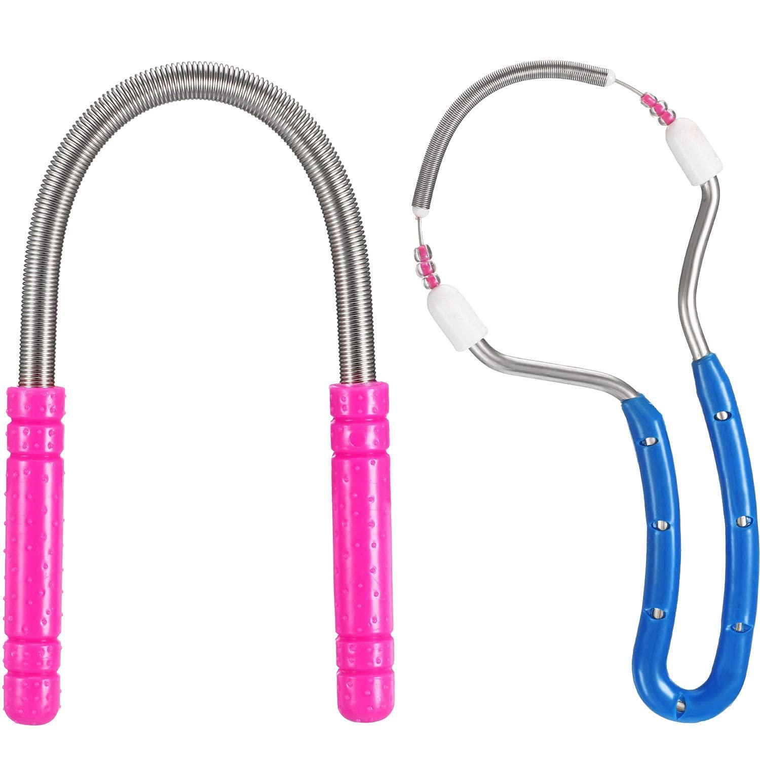 GOHO 2 Pieces Spring Facial Hair Remover Manual Epilator Spring Face Hair Roller Threading Epilator Tools for Face Hair Removing Supply