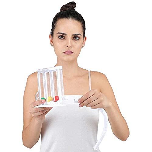 Naulakha Curomed+ CuroMED Three Balls Incentive Spirometer for Lungs and Breathing Exercise Device Incentive Respirometer for Lungs for Adults Respiratory