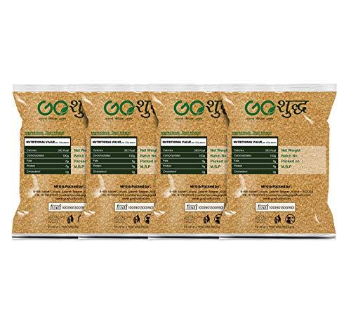 Goshudh-FREEDOM FROM ADULTERATION Goshudh Desi Khand (Raw Sugar)|1Kg Each (Pack of 4)| COMBO OFFER| Processed Organically| Chemical & Sulphur Free| Healthier Choice| With rich taste & fine texture