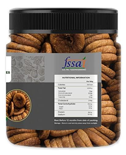 THE EDIBLES THE EDIBLES Premium Dried Jambo Afghani Anjeer 500 G Pack | Dried Figs | Rich Source of Fibre Calcium & Iron | Low in calories and Fat Free | Non-GMO Dried Figs