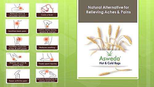 Asweda Hot & Cold Bags Asweda Hot & Cold Reusable Wheat Bags for Shoulder Pain Relief. Natural Therapy, Microwaveable. Chemical Free Pain Relief & Relaxation. Muscle, Joints, Swelling, Injuries | Heating, Ice Pack (Blue)