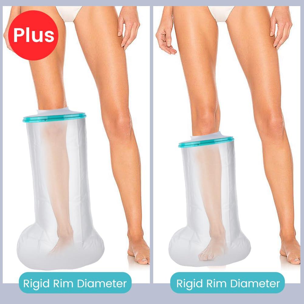 CIVJET CIVJET Waterproof Cast Covers for Shower Leg, Extra Large Watertight Foot Protector Cover, Broken Foot, after surgery, knee scooter, Reusable, Easy to Use Protect Legs in Bath for Man,Woman