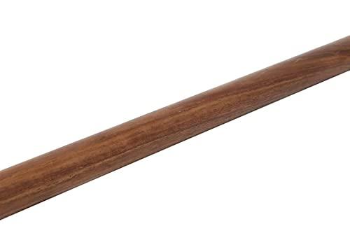 NavaFresh Basics Rana, Handmade Wooden Canes and Walking Sticks with Floral Leaf Brass (Kashmiri) Handle for Men (Brown, 36 Inches)