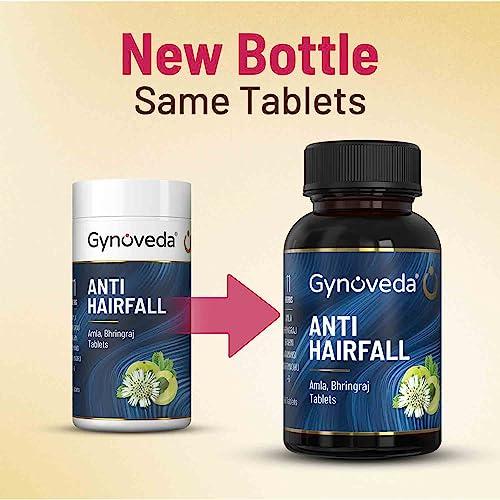 Gynoveda Gynoveda Anti Hair Fall Ayurvedic Tablets. Strengthens Hair Follicles and Roots. Improves Hair Thickness. Natural Biotin, Hair Vitamins With Amla, Bhringraj. (Pack of 3, 720)