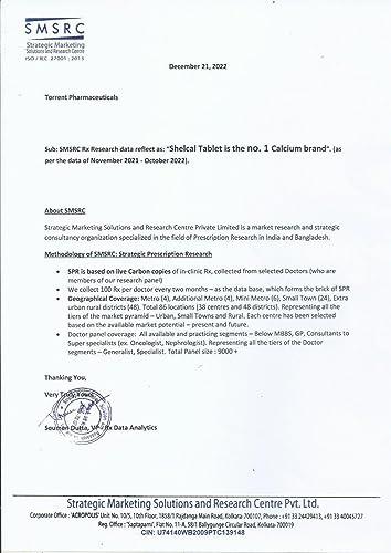 Torrent Torrent Shelcal 500 calcium Tablets with Vitamin D3 Pack 3 | For Healthy and Strong Bone, Joint & Muscles