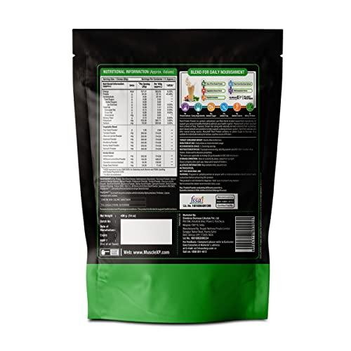 MuscleXP MuscleXP Plant Protein - Natural Protein Powder with Pea Protein, Herbal and Vegetable Blend, Mango Flavour, 400 gm Pouch x Pack Of 3