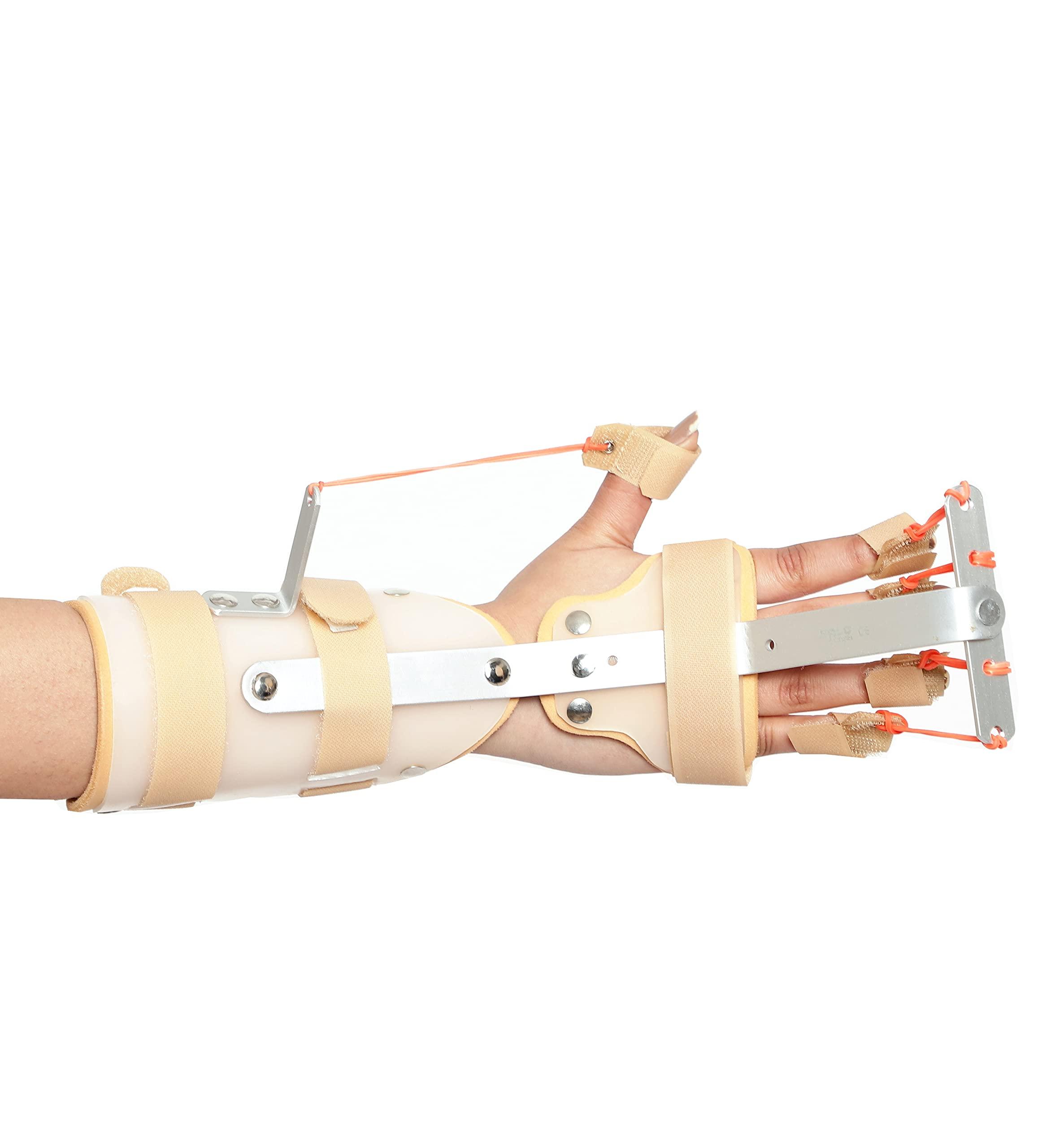 SALO Orthotics SALO Orthotics Dynamic Hand Splint With Finger & Thumb Extension Support - For Carpal Tunnel, Radial Nerve Palsy, Stroke Recovery - 1Pc- (Large Size, Right Hand)