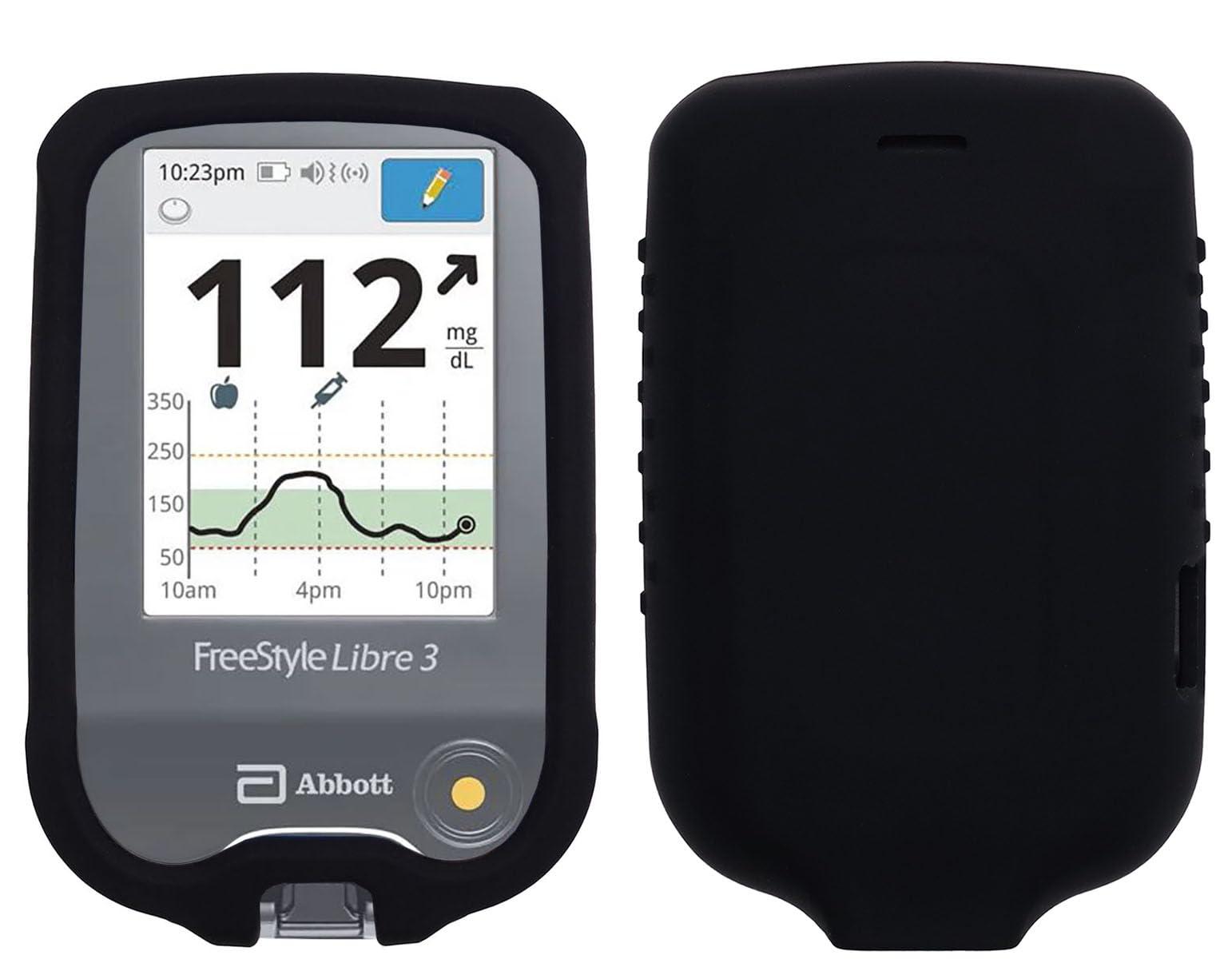 usastar-SNK usastar-SNK Premium Silicone Case for Freestyle Libre/Freestyle Libre 2 (Continuous Glucose Monitor) (Black)