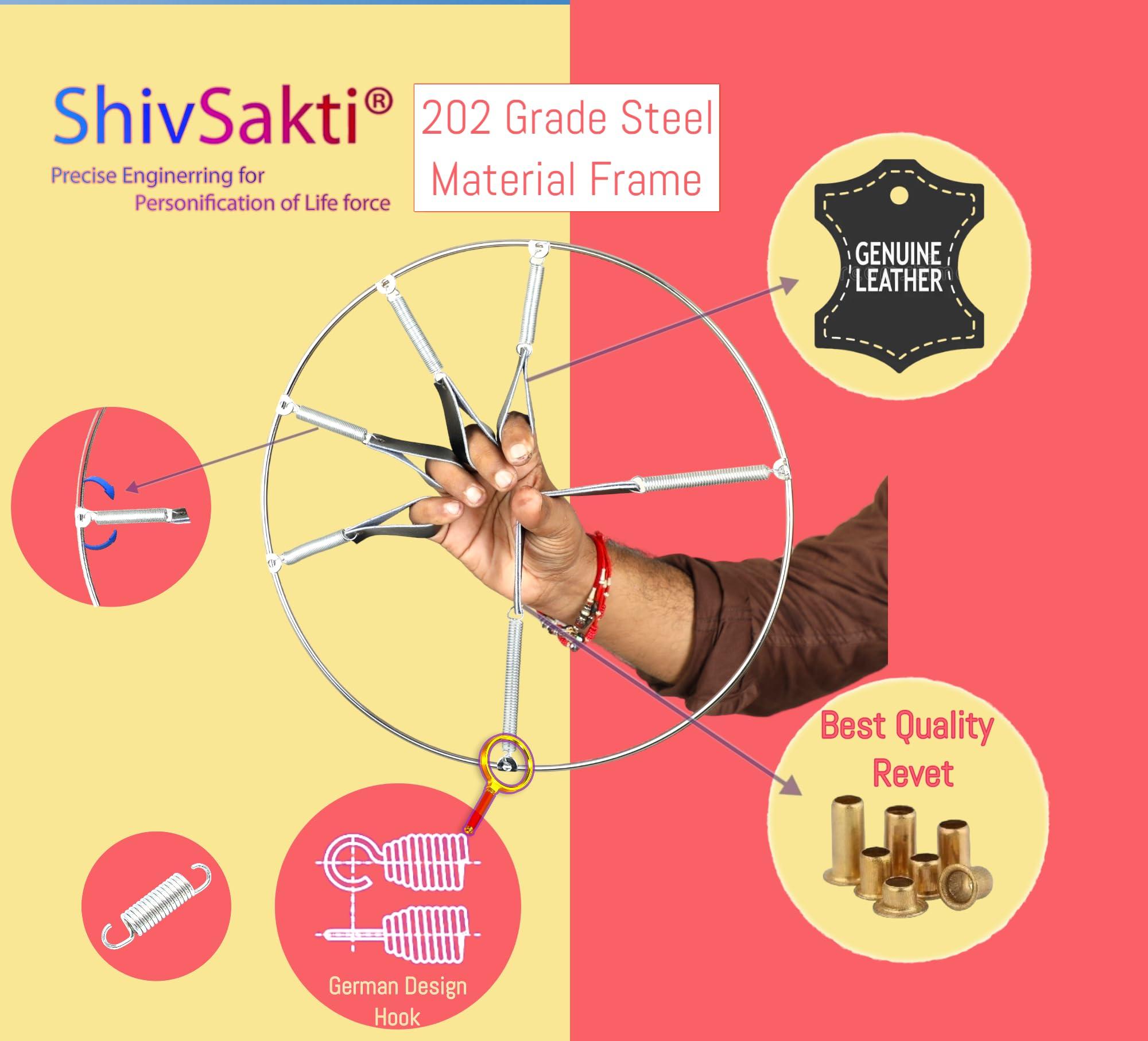 SHIVSAKTI Round Hand and Finger Grip Exerciser- Made for Hand Physiotherapy & Hand Paralysis Rehabilitation Training, Hand Strengthening Physiotherapy Equipment at Home and Clinic Based Exercise Program