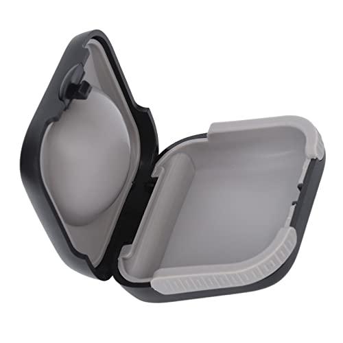 Jimdary CIC Hearing Aid Storage Box, Hearing Aid Case Waterproof Protection Black Impact Resistant for Travel
