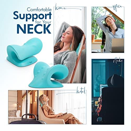 RIKLI BALANCE RIKLI BALANCE Neck Curve Corrector; Cervical Neck Traction Pillow; Neck Recliner Cervical Stretcher for Stiffness; 2-Mode Soft Neck Bump Corrector Device; Neck Pillow for Back Pain Relief