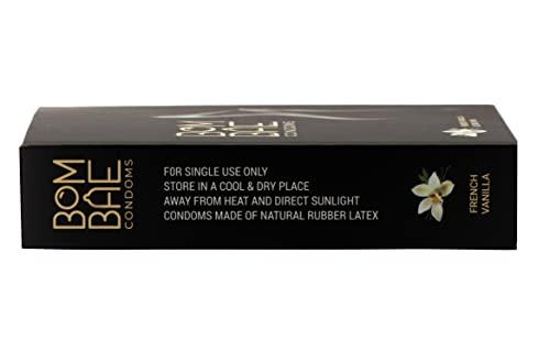 BOMBAE BOMBAE condoms French Vanilla Ultra Thin, Pack of 6 condoms for men family pack flavour Combo Pack of 6 (10 pieces per pack) 60 condom combo pack offer men