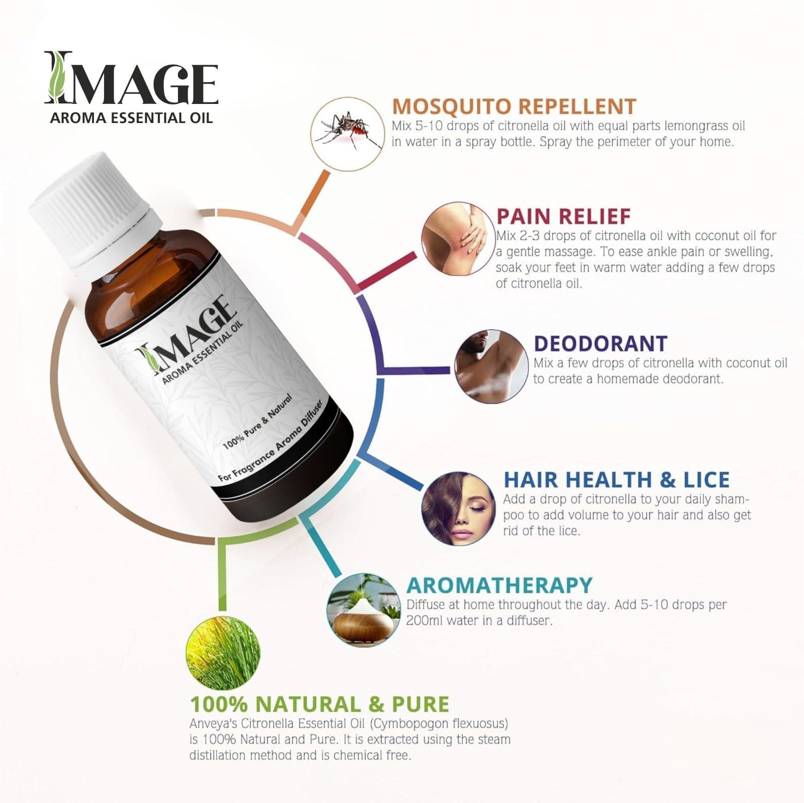 IMAGE ENTERPRISE Image Enterprise Diffuser Aroma Essential Oil Used for Air Electric Revitalizer Machine Use Home Office washroom Indoor & Outdoor (Lemon Grass, 100ML)