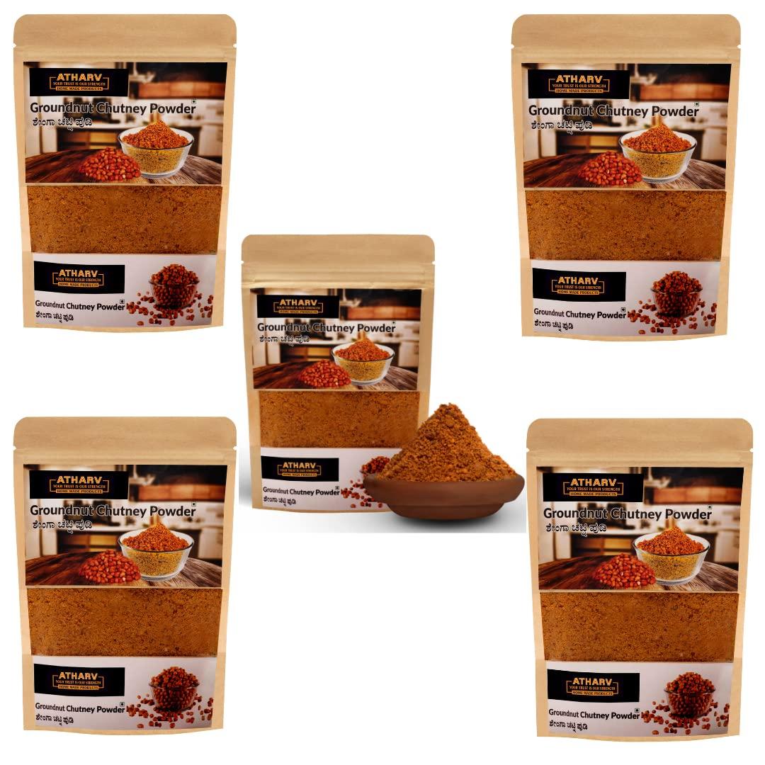 ATHARV HOME MADE PRODUCTS ATHARV HOME MADE PRODUCTS - Groundnut Chutney Powder - (Pack of 5-1Kg)