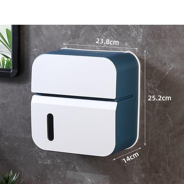 ORIGINAL MART ORIGINAL MART Tissue Box Cover Rectangular Waterproof Wall-Mounted Non-Perforated Tissue Box, ABS Material, Suitable for All Kinds of Pumping Paper, Toilet Paper, Roll Paper