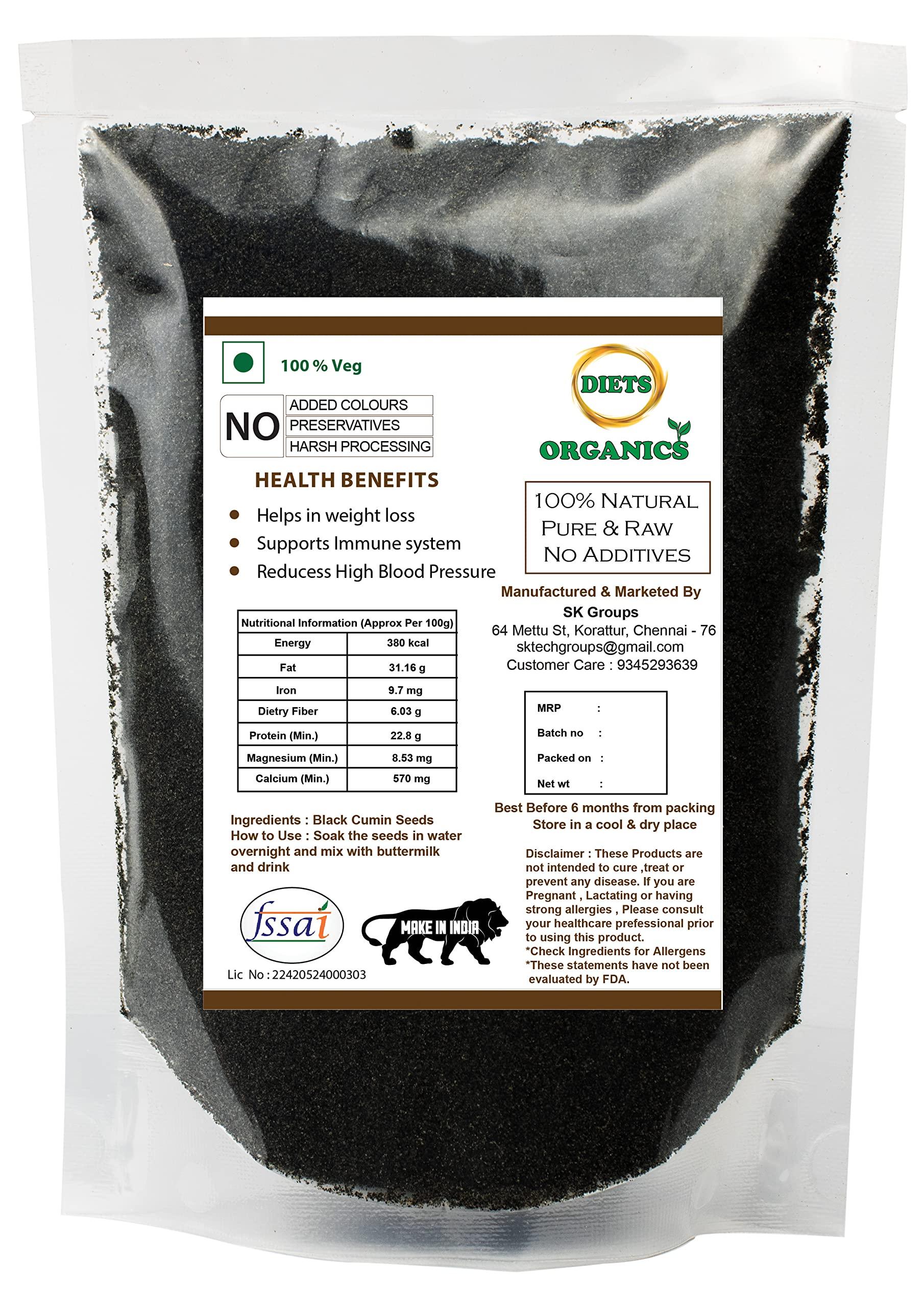 DIETS ORGANICS DIETS ORGANICS Karunjeeragam Powder | Kalonji Powder | Black Cumin Powder -100 G pack of 1