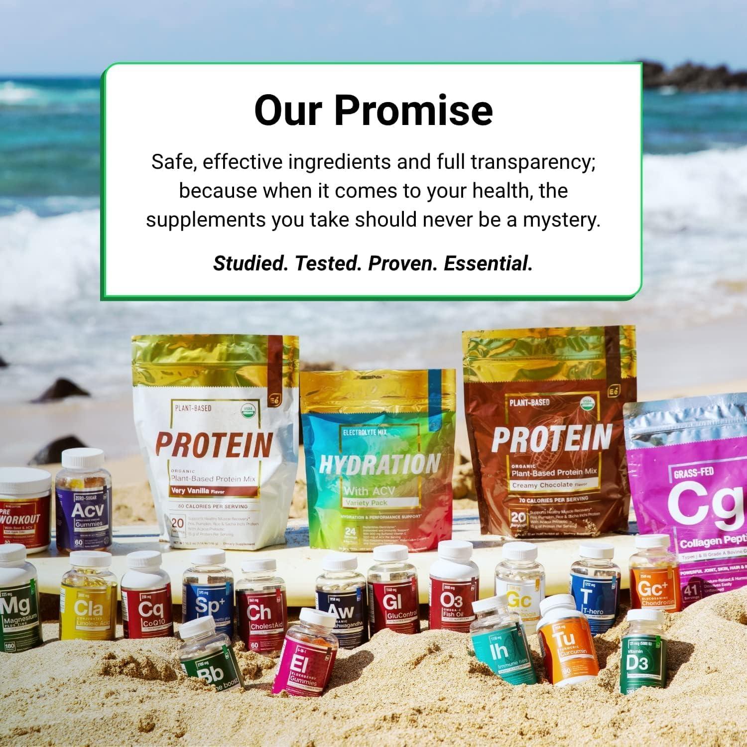 ATHINIKA NUTRITION Hair Hero - Hair Supplement for Women and Men - Powerful Hair Vitamin Formula for Hair Growth & Thickness - Healthy Hair, Skin, and Nails Product - 5000 mcg Biotin - Essential Elements