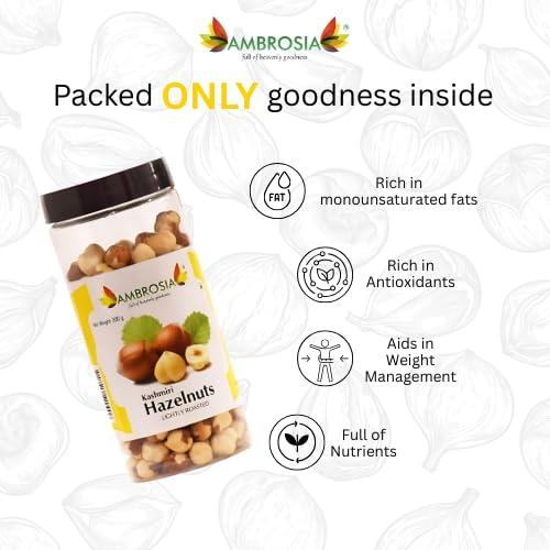 Ambrosia Ambrosia Lightly Roasted Kashmiri Hazelnuts 200g (Pack of 1)