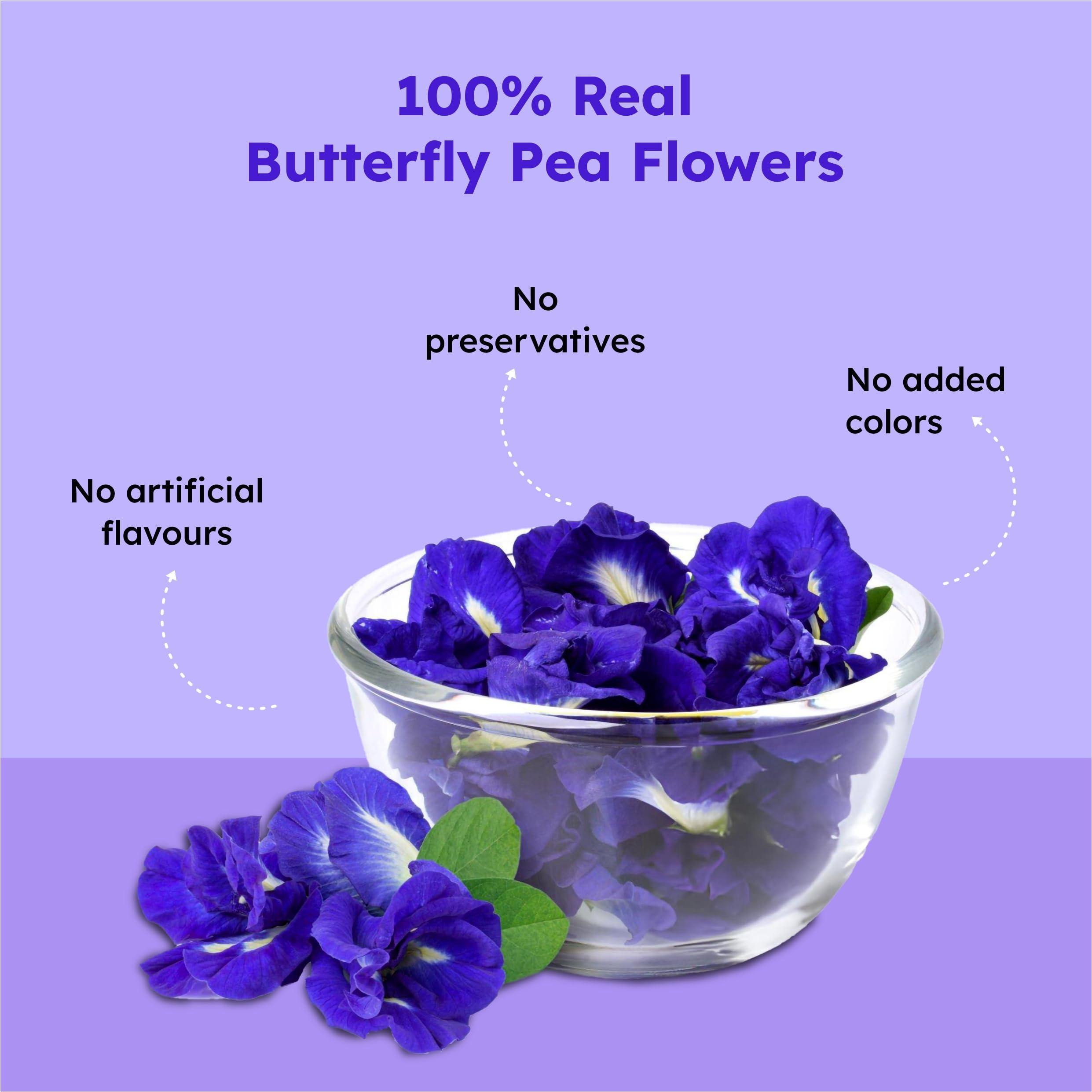 Poetry Poetry Teas Magical Butterfly Pea Flower Tea - Color-Changing Herbal Tea with Lime Juice Infusion - 30 Grams (Pack of 1)