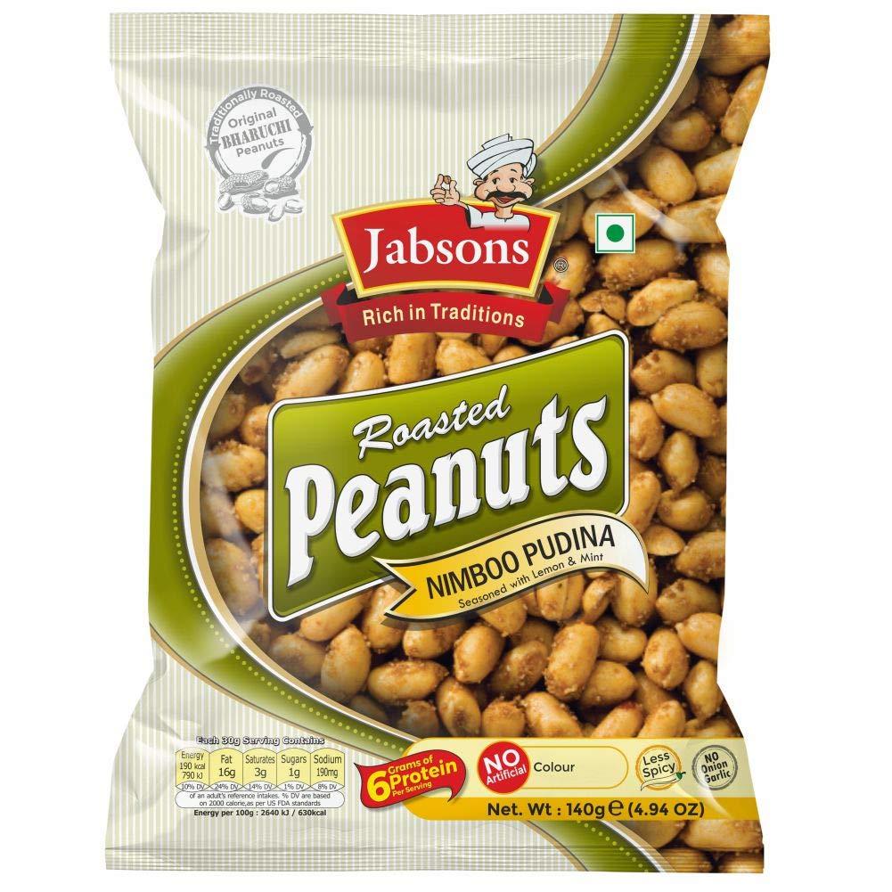 Jabsons Jabsons Roasted Peanut Different Flavours - Pack Of 7 | Gluten free| Healthy Ready to Eat Snacks |Jumbo Bharuchi Flavoured Peanuts | Moongphali Dana |Roasted Peanut Sing